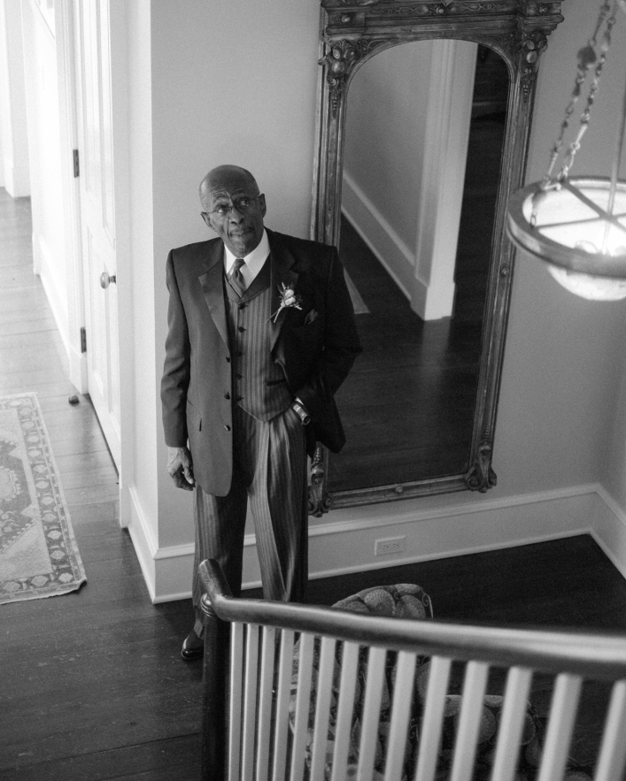 Charlottesville, VA Jason Keefer Photography the inn at willow grove orange wedding african american bride and father black and white