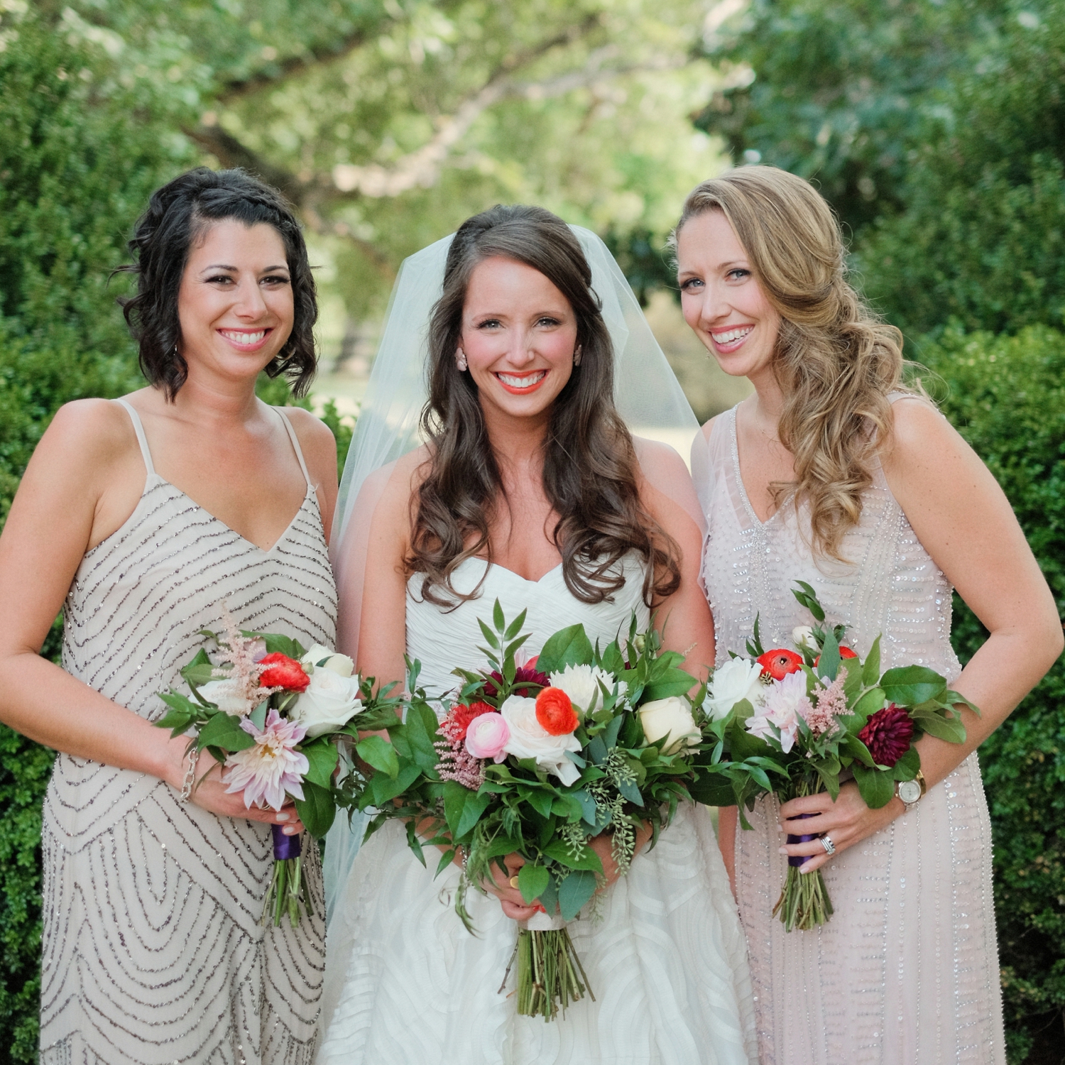 southern wedding charlottesville va bride and bridesmaids